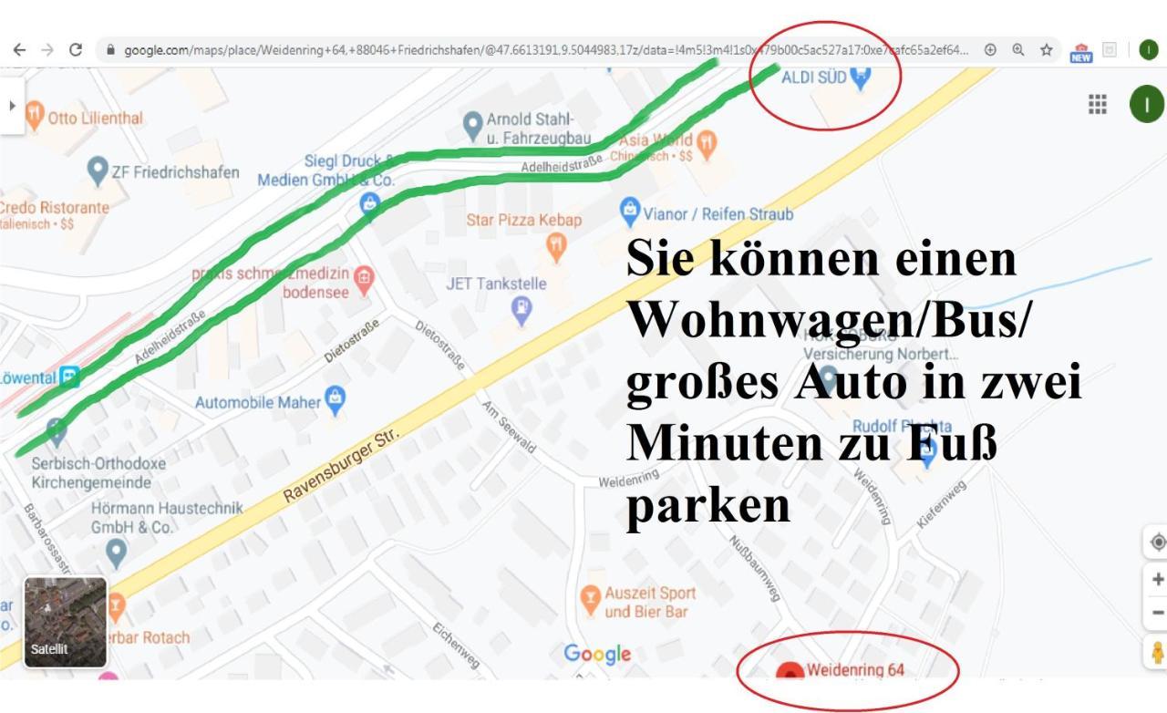 4-Zimmer Kinderfreundliche Ferienwohnung Friedrichshafen Dış mekan fotoğraf